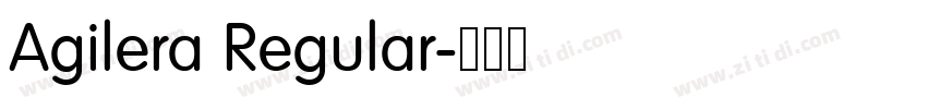 Agilera Regular字体转换